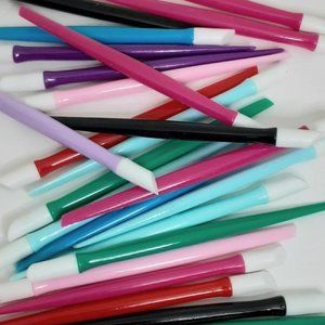 Plastic Cuticle Pusher/Shaper - Lot of 5 - Random Colors